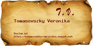 Tomasovszky Veronika névjegykártya