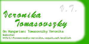veronika tomasovszky business card